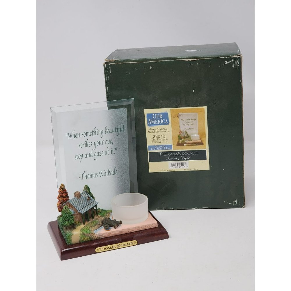 Our America Thomas Kinkade Candle Plaque The End Of A Perfect Day‎ #28019